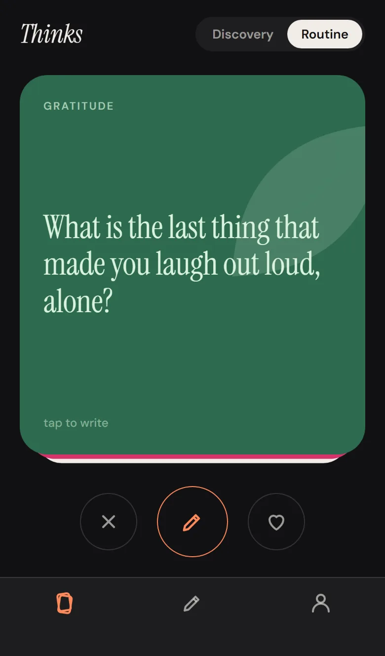 The deck in Routine mode with a Mantras card reading I can be wrong and still be fine.