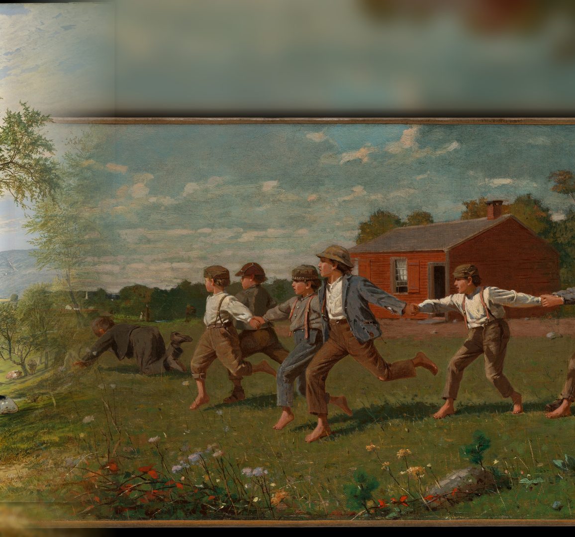Homer's Snap the Whip, stitched into a continuous landscape