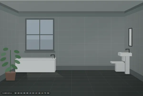 Brutalist as a bathroom