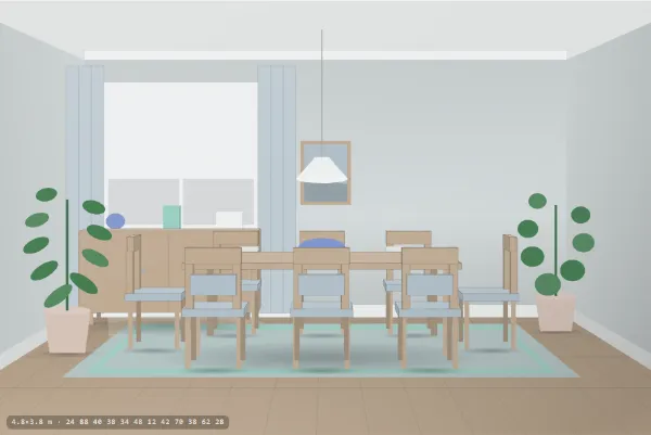 Coastal as a dining room