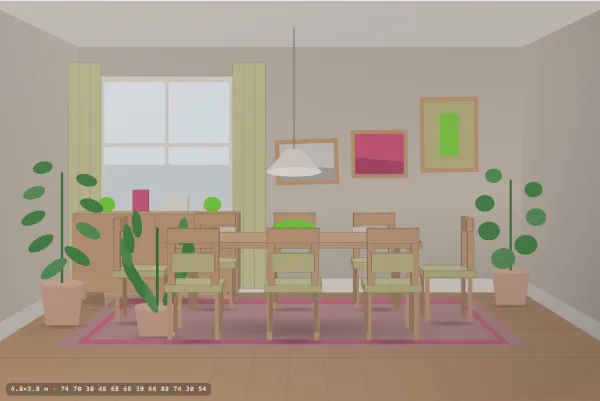 Cottage as a dining room