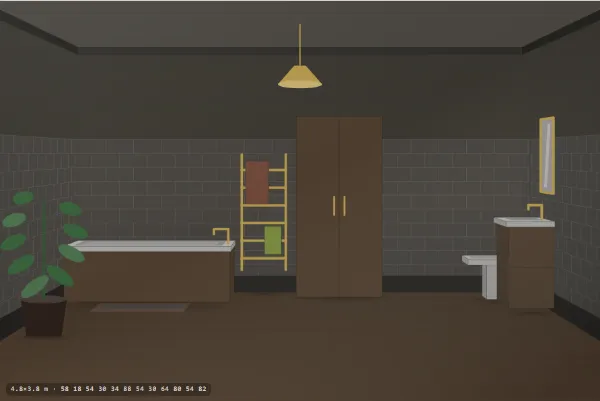Dark academia as a bathroom