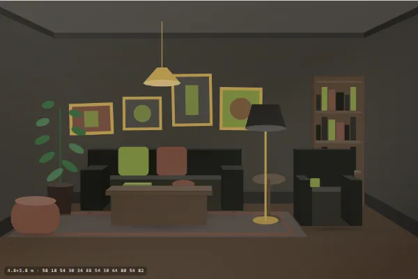 Dark academia as a living room