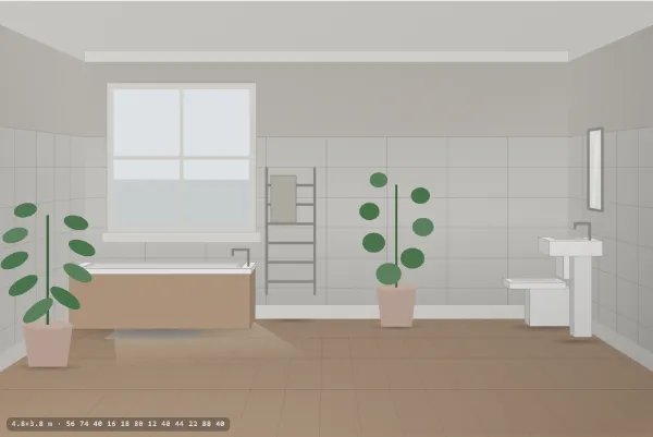 Japandi as a bathroom