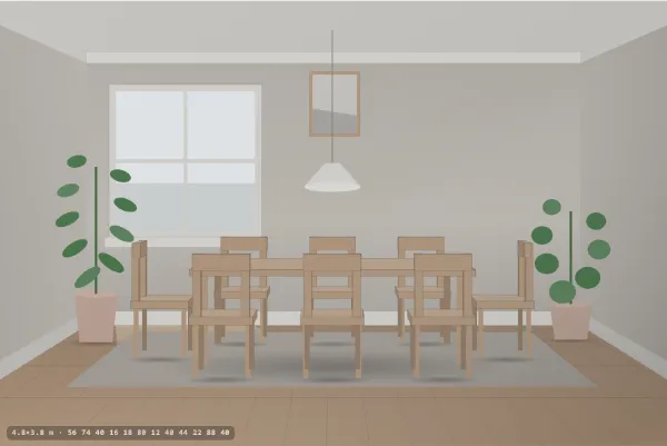 Japandi as a dining room