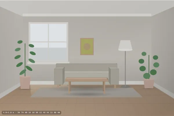 Japandi as a living room
