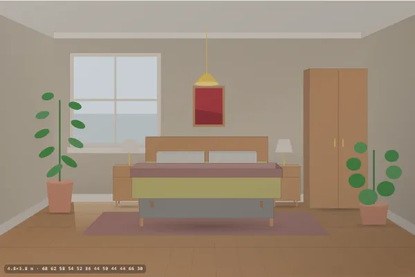 Mid-century as a bedroom