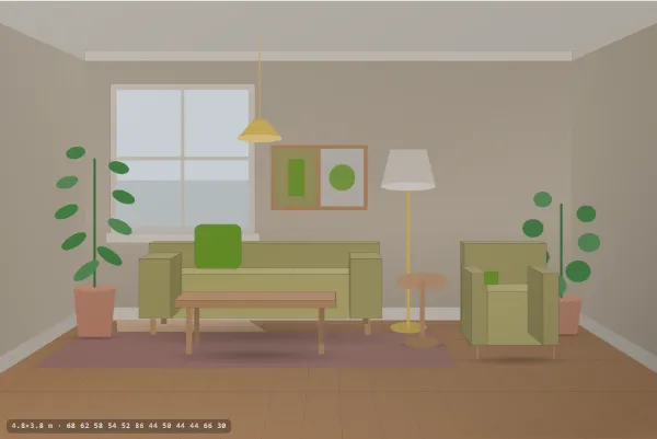 Mid-century as a living room