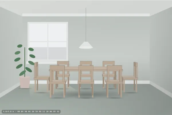 Minimalist as a dining room